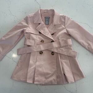 Tahari 24m pink trench coat